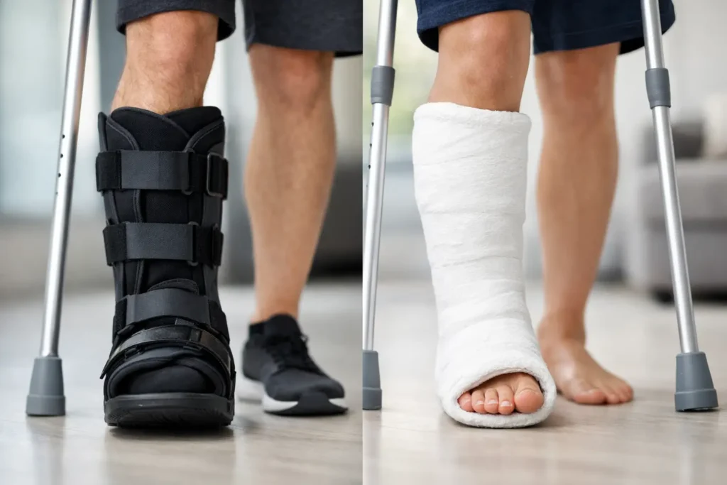 Walker o yeso para fractura: qué conviene
