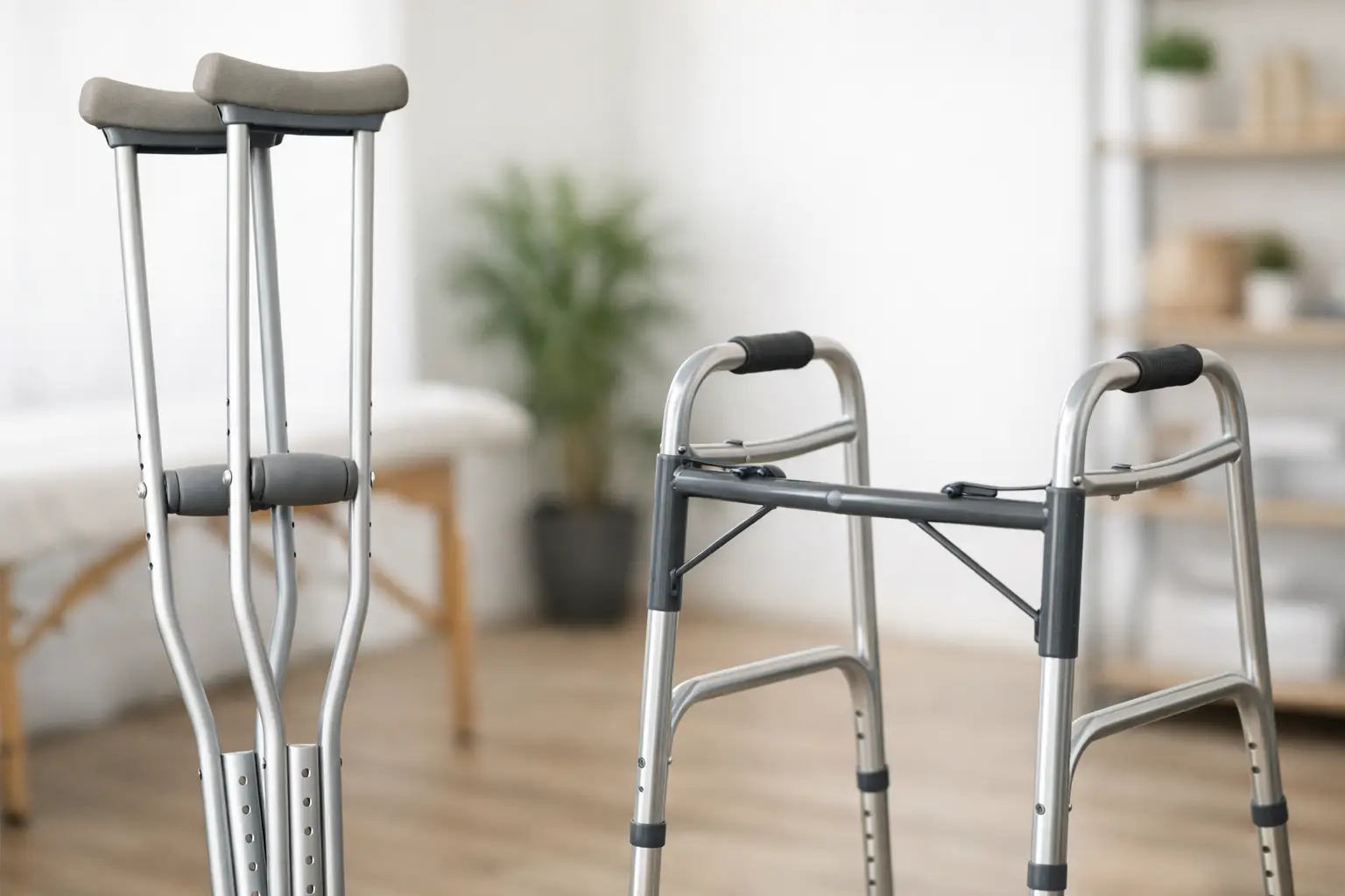 Muletas o andador adultos: cuál conviene