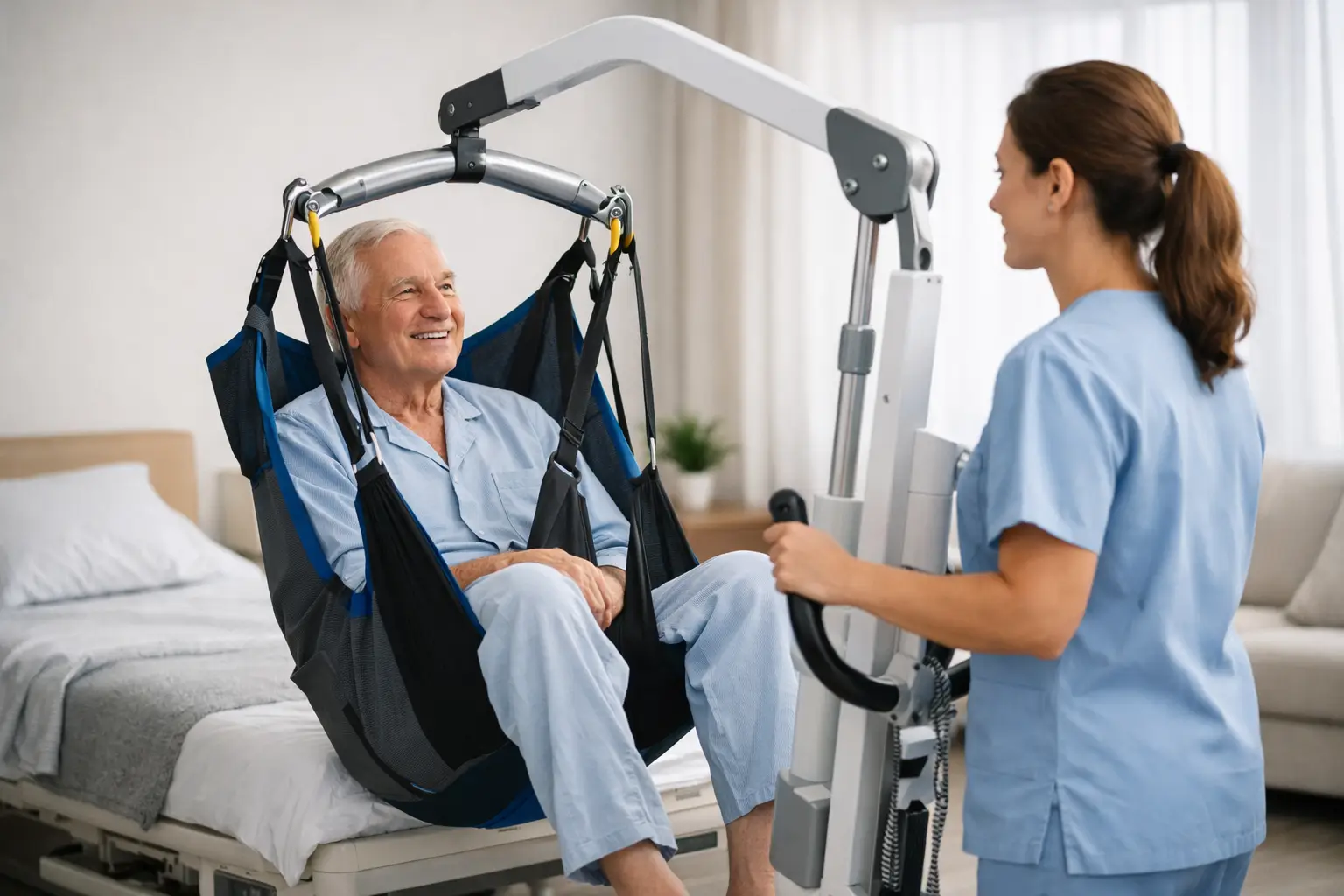 Alquiler o compra de grúa para pacientes