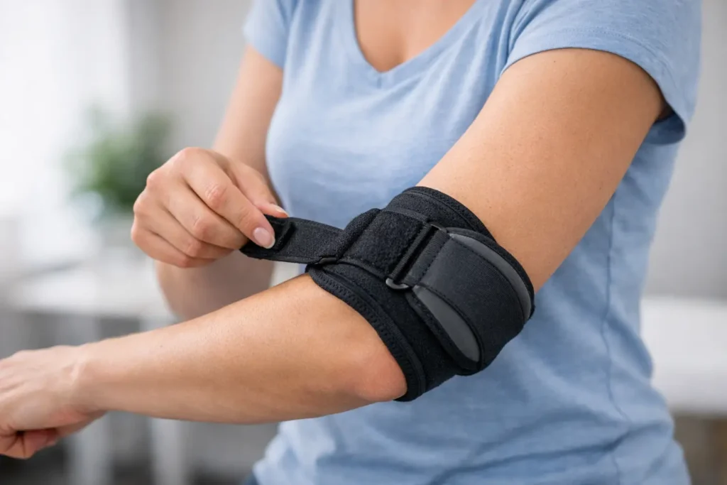 Cómo colocar codera para epicondilitis sin dolor