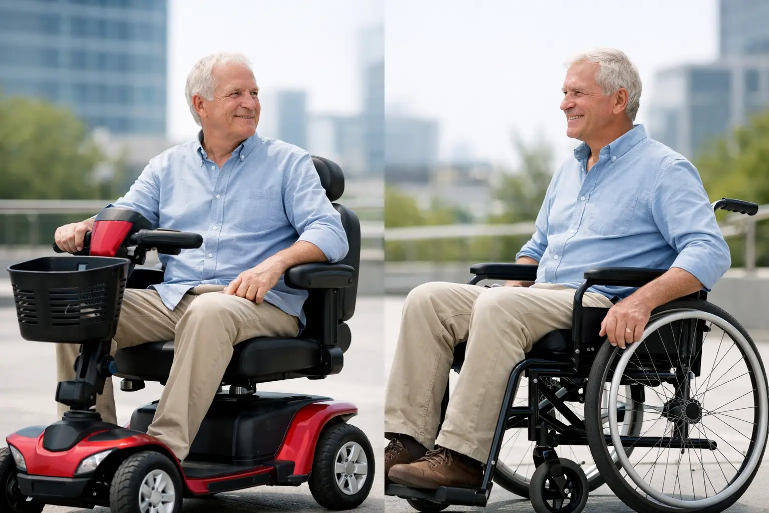 Scooter eléctrico o silla manual: cuál elegir
